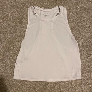 White Cropped Athleta Workout Top